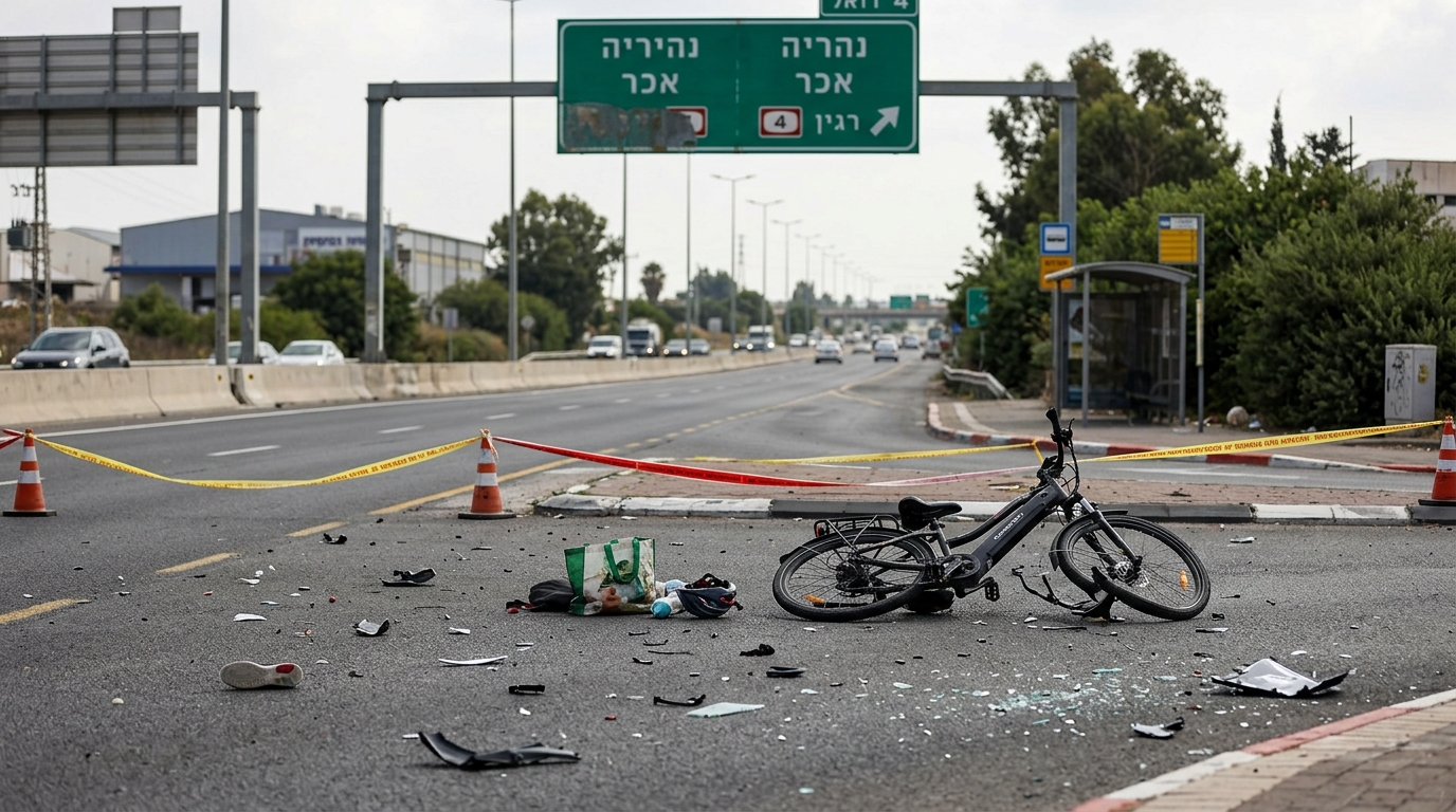 רוכב אופניים חשמליים נפצע קשה בצומת לוחמי הגטאות