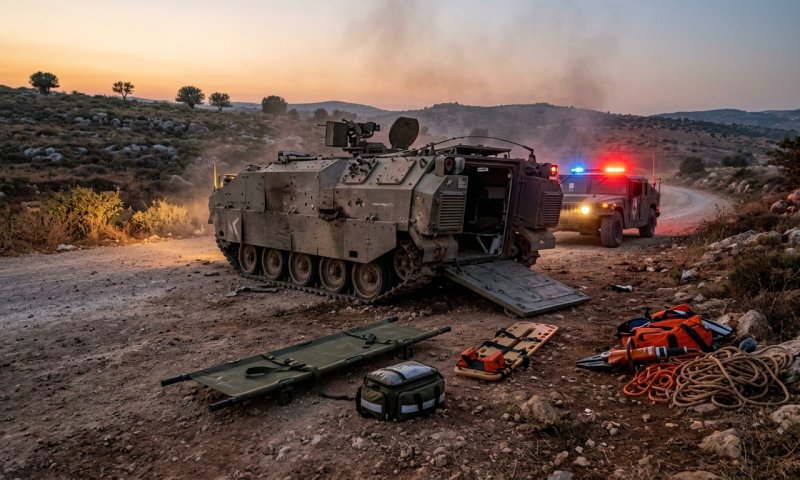 לוחם צה"ל נפצע בינוני בתאונה מבצעית בדרום לבנון