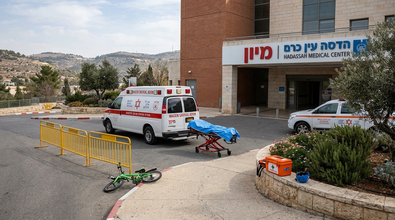 ילד בן 9 נפצע קשה בתאונת אופניים בצור הדסה