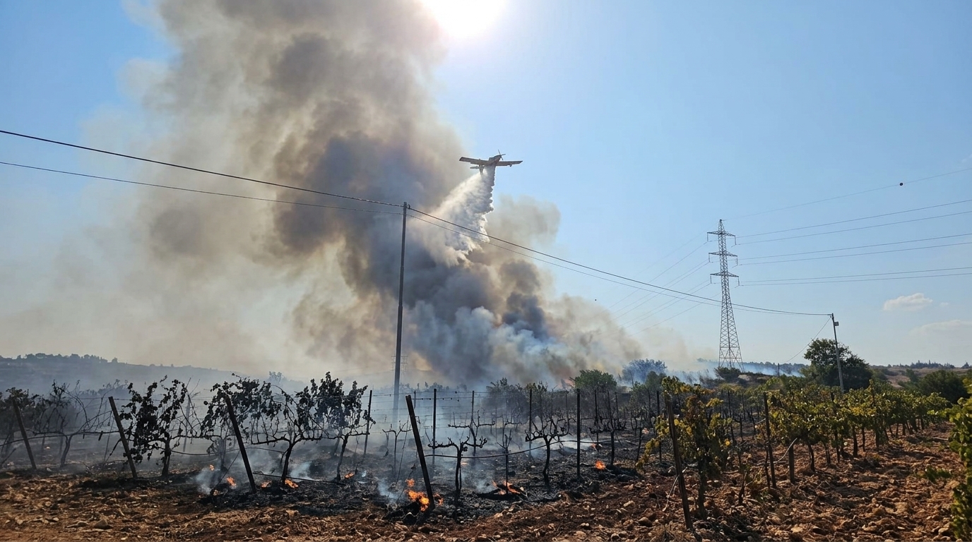 שריפת חורש גדולה בגוש עציון: מטוסי כיבוי הוזנקו