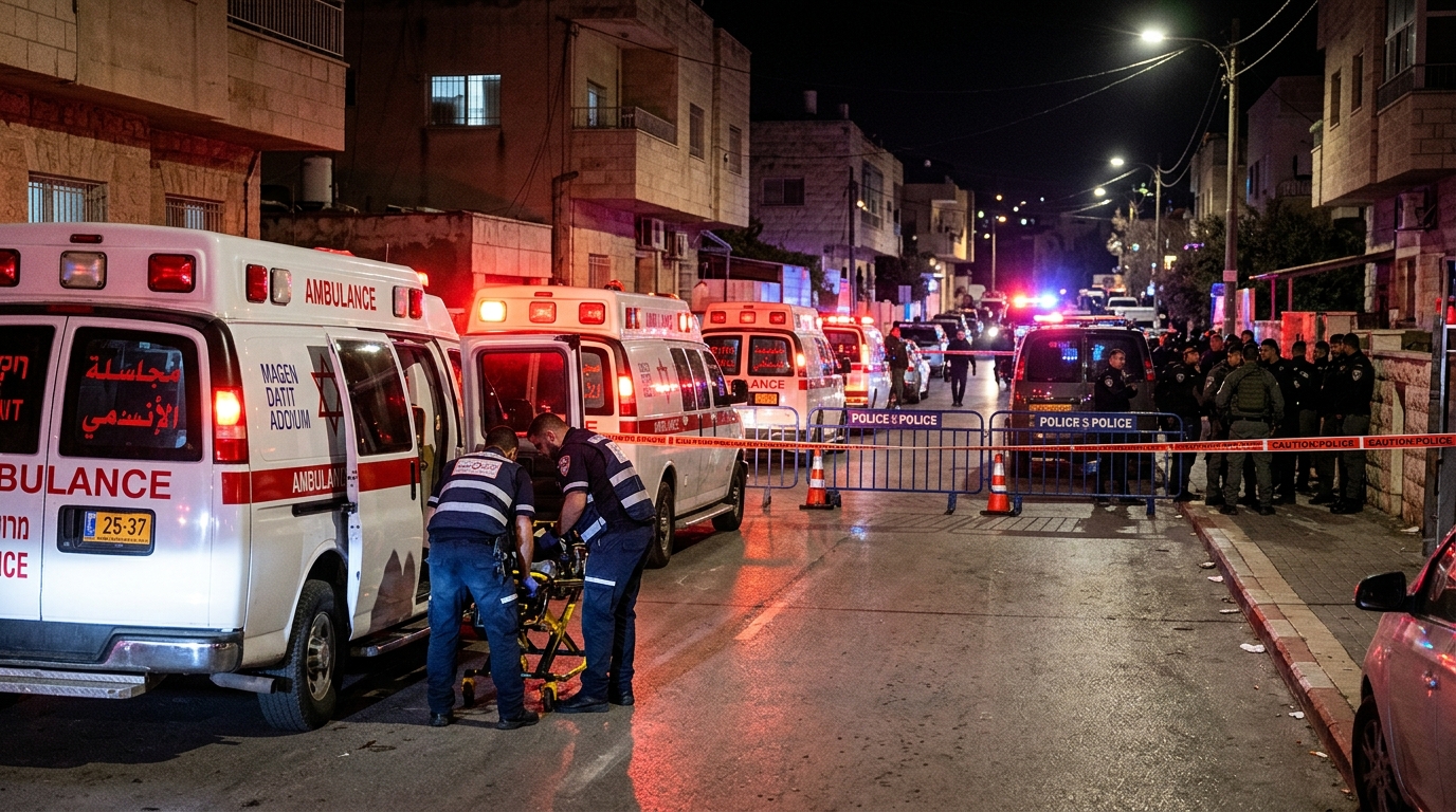 אישה בת 70 נורתה ליד ביתה בקלנסווה, מצבה קשה