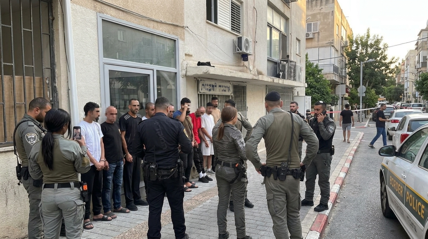 עשרה שב"חים נעצרו בדירה בלב תל אביב