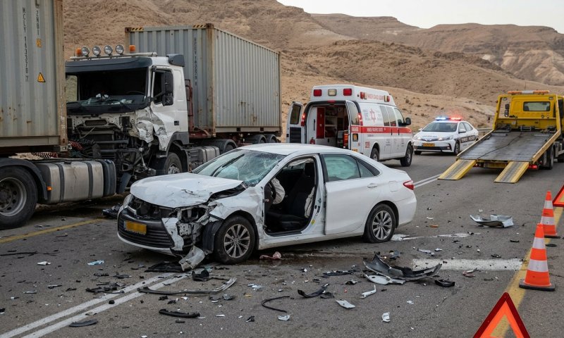 גבר בן 25 נהרג בתאונה בין רכב למשאית בכביש 90