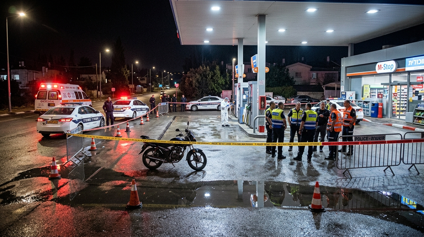 גבר בן 20 נפצע מירי בתחנת דלק בשבלי