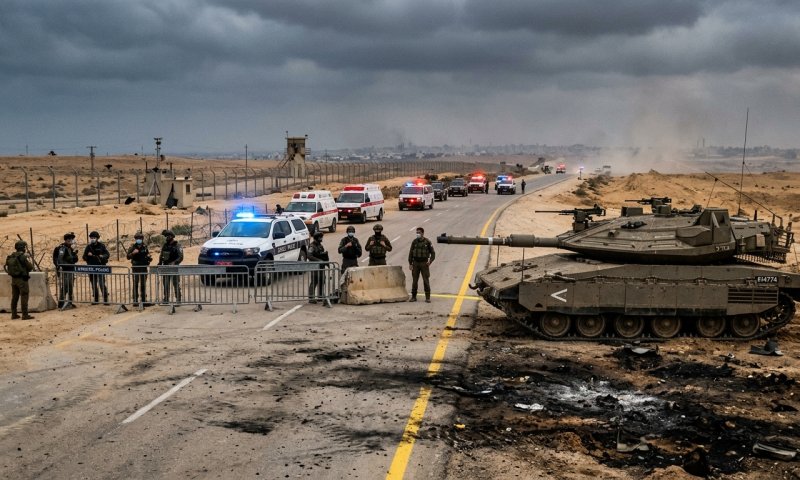 טנק צה"ל עלה על מטען חמאס בעזה, שני מחבלים חוסלו