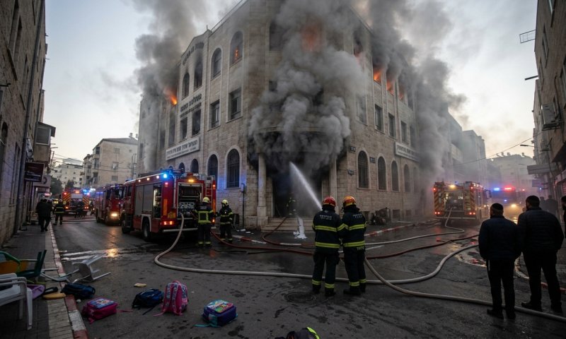 שריפה במרכז נדבורנה בבני ברק: ילד פונה לאחר ששאף עשן