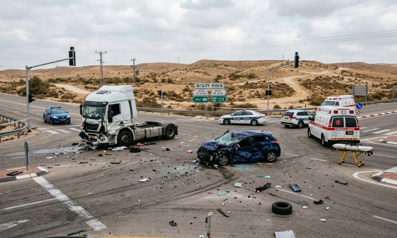 גבר בן 58 נפצע קשה בהתהפכות משאית בכביש 31