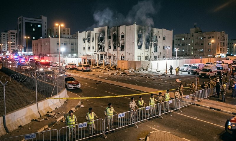 דיווח באיראן: פיצוצים עזים והרס בבסיס הצי החמישי של ארה"ב בבחריין