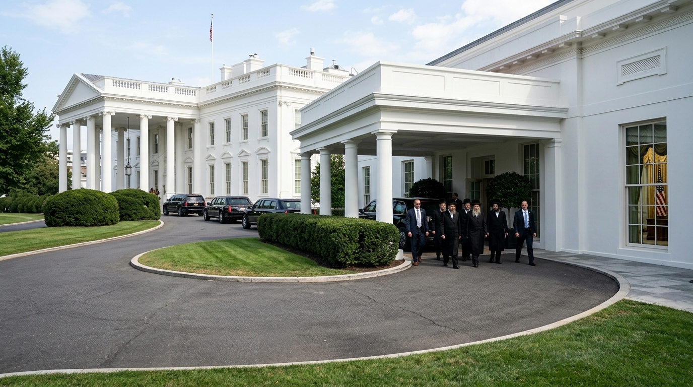 טראמפ אירח בבית הלבן מנהיגים חרדים אנטי-ציוניים