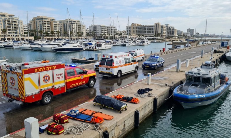 גופת גבר אותרה במרינה הרצליה לאחר שנכנס למים ולא עלה