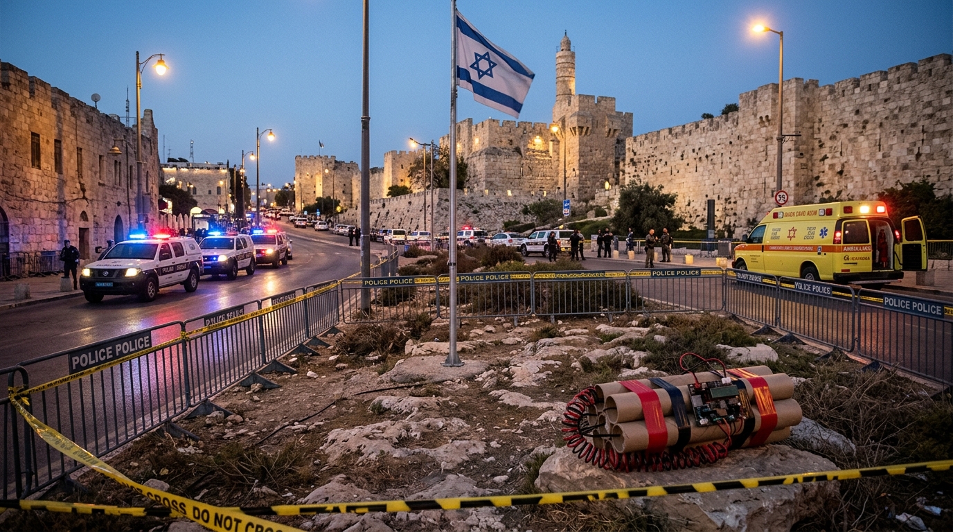 חבלני מג"ב ניטרלו מטען דמה שחובר לדגל אש"ף
