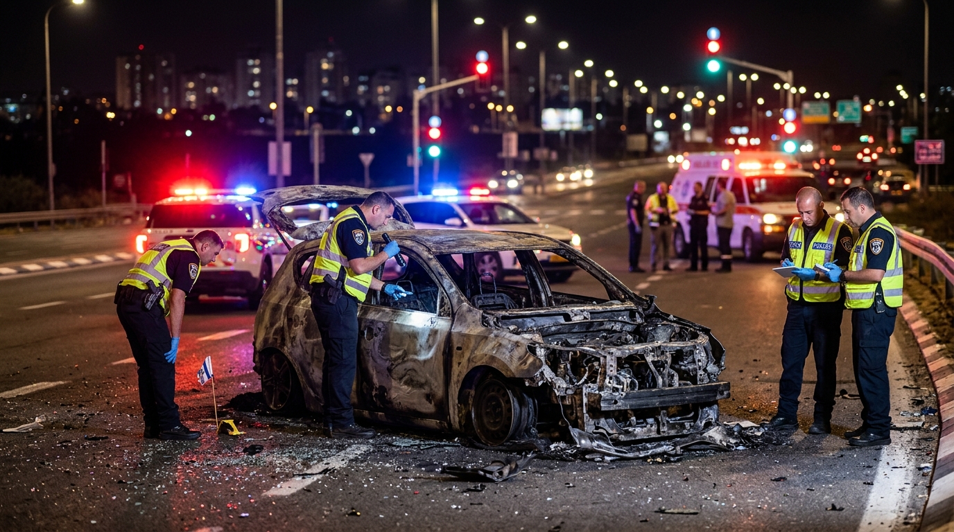 צעיר נהרג בפיצוץ רכב ליד אור עקיבא, חשד לחיסול