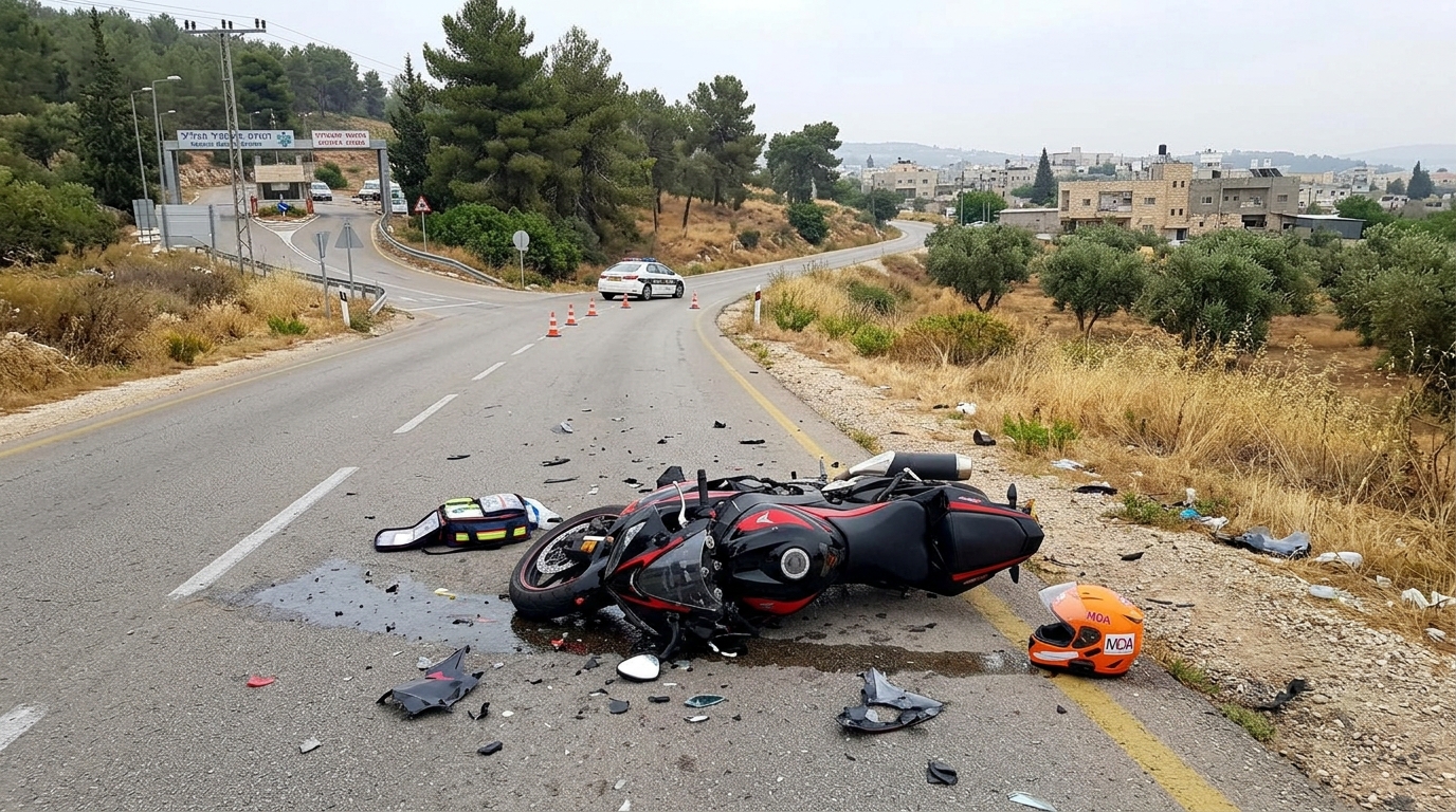 רוכב אופנוע בן 35 נפצע קשה בתאונה ליד מעיליא