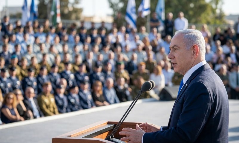נתניהו בטקס קצינים: "יש עוד דברים לעשות מול איראן וחמאס"