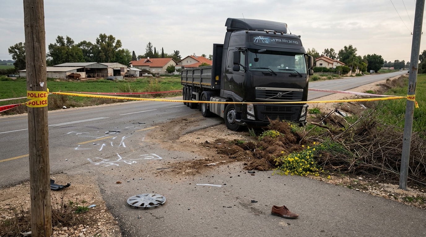 נהג משאית חשוד שדרס למוות קשיש בן 81 אחרי ויכוח בניר בנים