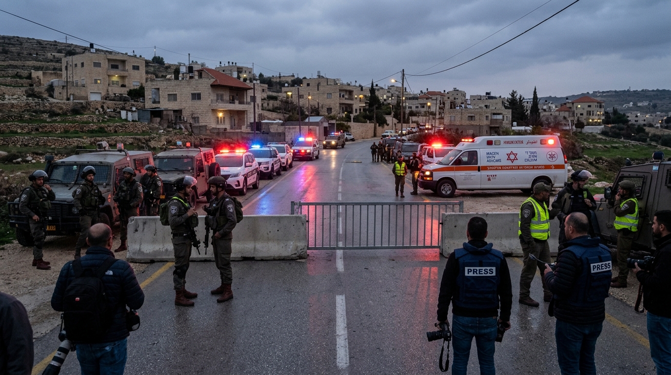 כוחות ביטחון ירו ב-2 פלסטינים שהשליכו אבנים בדיר ג'ריר