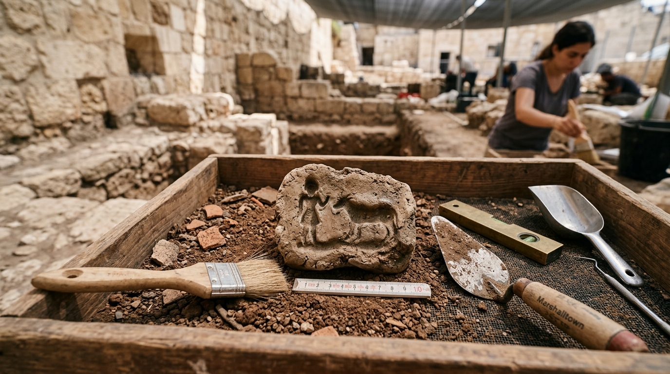 תגלית דרמטית בירושלים: נחשפה תבנית נדירה ליציקת פסלוני פולחן מימי בית ראשון