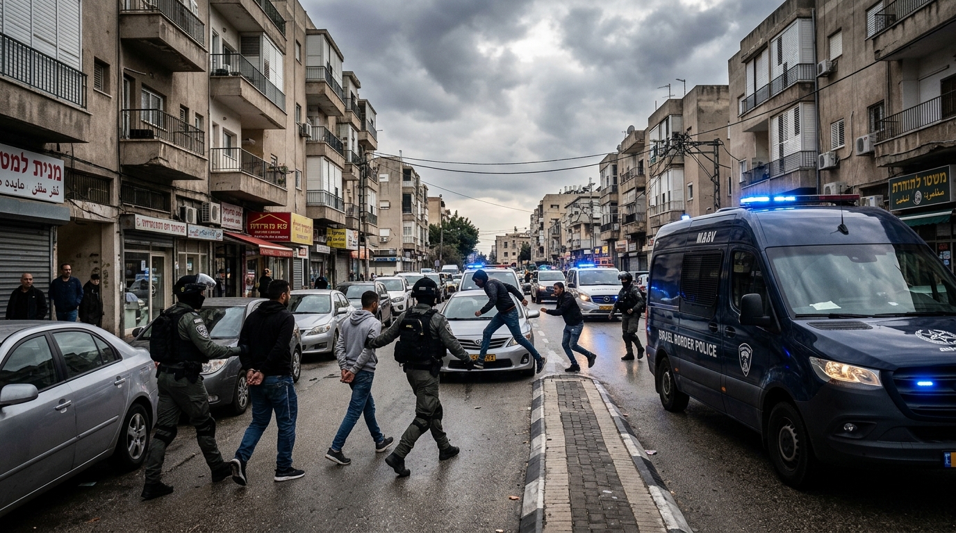 מג"ב עצר 18 שוהים בלתי חוקיים בלוד