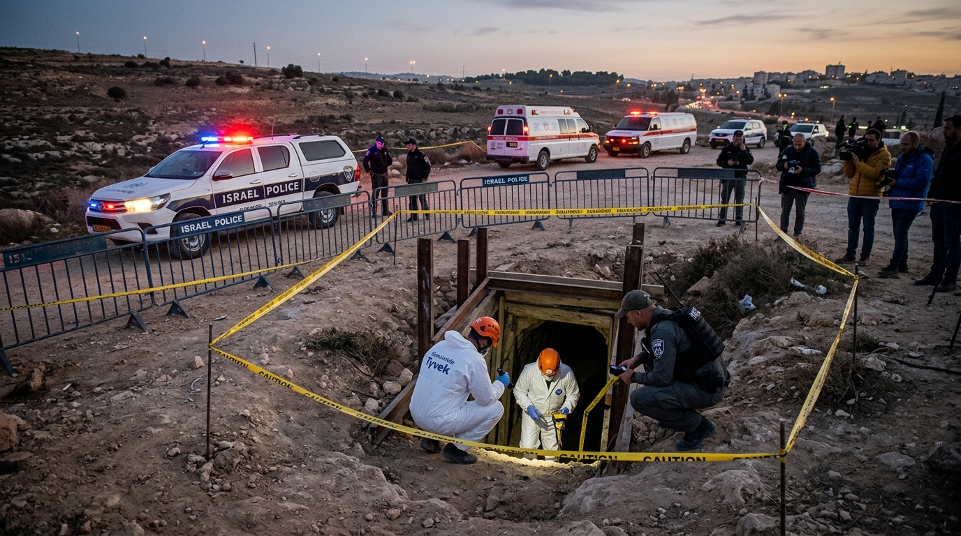 מנהרה בעומק 25 מטרים נחשפה ליד ירושלים - שני חשודים נעצרו