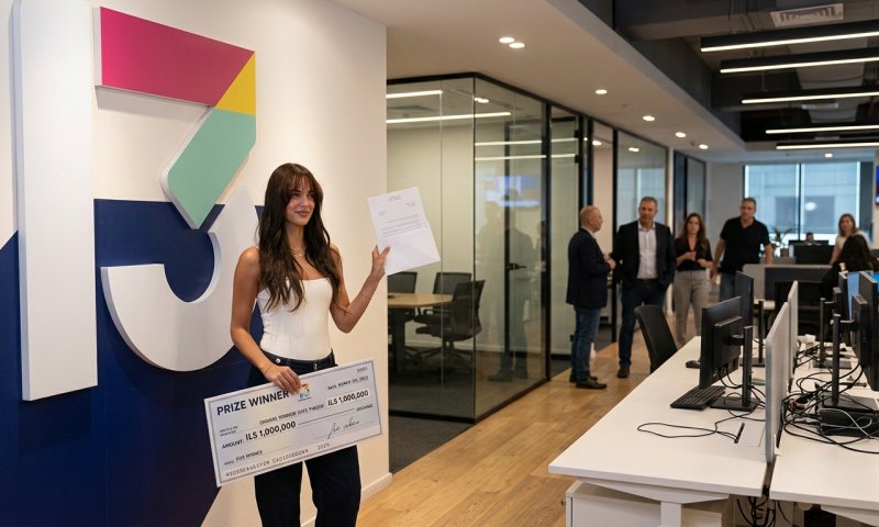 גל רובין קיבלה את צ'ק מיליון השקלים מרשת 13