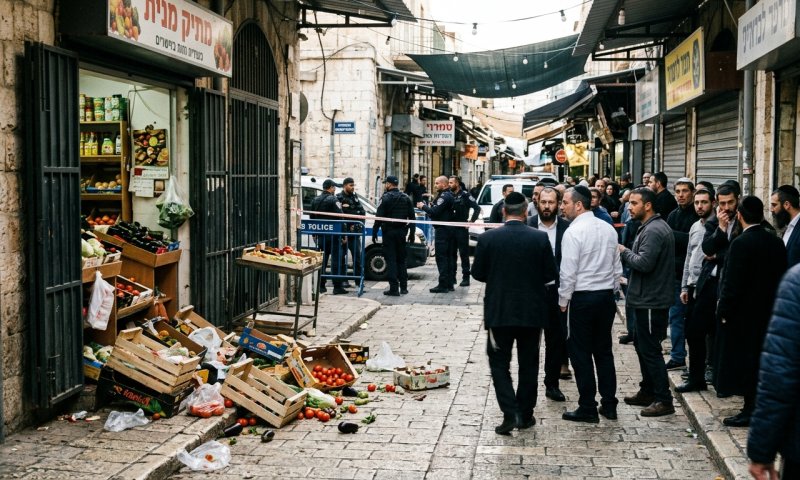 עובד תקף עמית בחפץ חד בשוק מחנה יהודה - נעצר בן 24