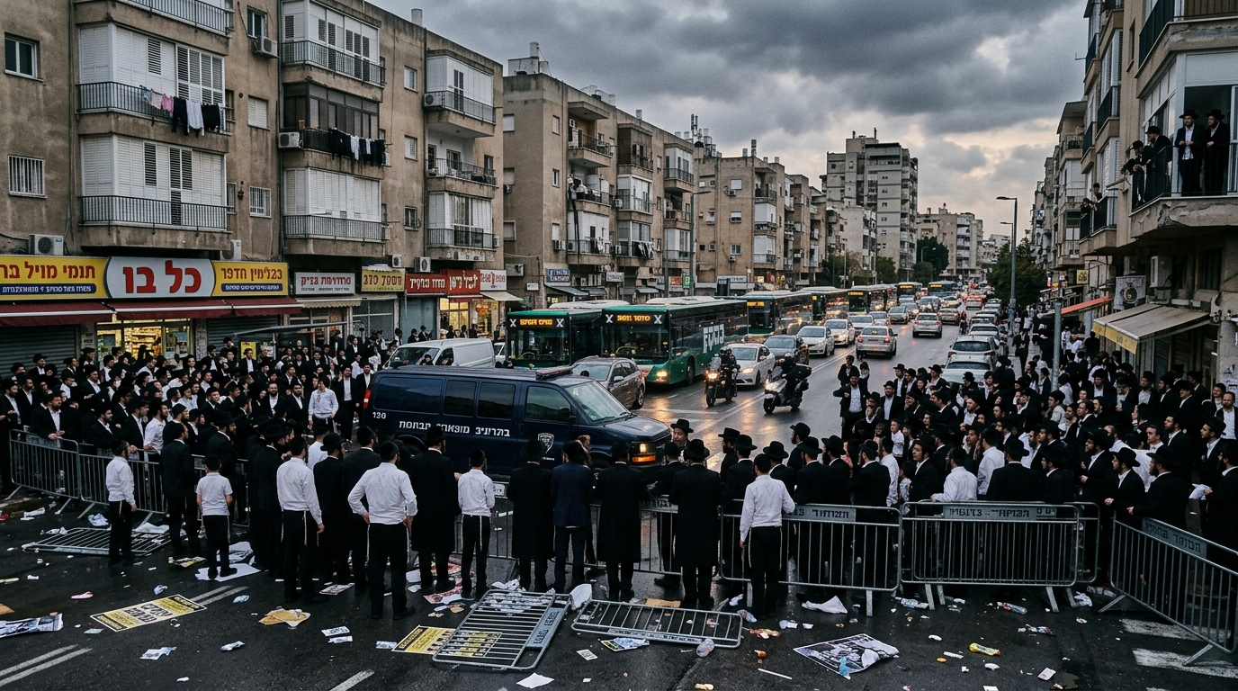 "אימהות בחזית" חסמו את בני ברק שעות לפני השבת - ועימותים פרצו עם התושבים