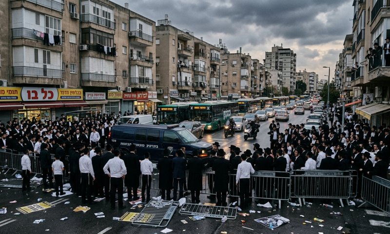 "אימהות בחזית" חסמו את בני ברק שעות לפני השבת - ועימותים פרצו עם התושבים