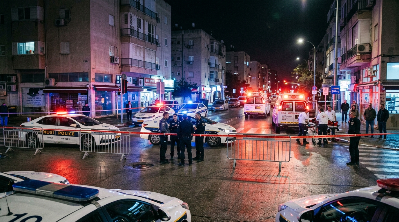 גבר כבן 70 נדקר באנוש ברחוב בנתניה