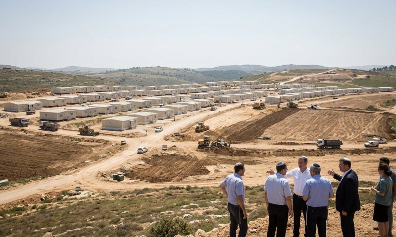 צפון השומרון: עשרות מבנים ראשונים הוצבו ביישוב החדש עמק דותן