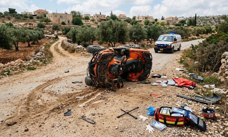טרקטורון התהפך בכפר מסחה: נער בן 15 נפצע קשה