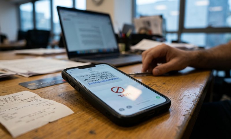 המשטרה מזהירה: הודעת SMS על קנס תנועה עלולה להיות הונאה