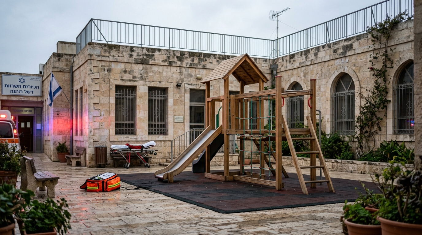 חדרה: ילד בן 7 נפל מגג ביתן עץ בתלמוד תורה
