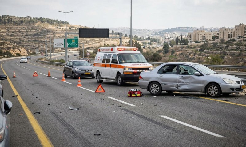 תאונה קשה בכביש 1 בירושלים: שני הרוגים ופצוע קשה