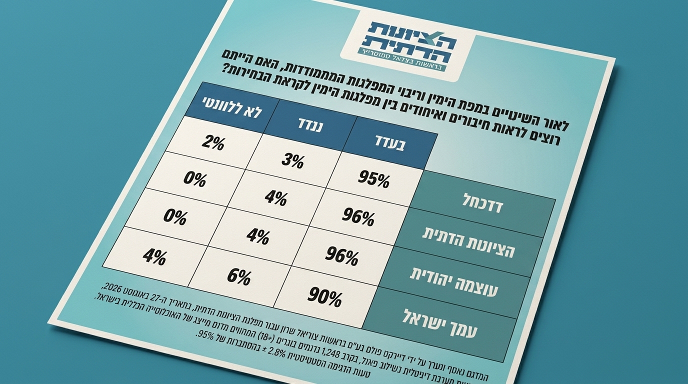 סמוטריץ' לוינטר: 90% ממצביעי עמך ישראל בעד איחוד