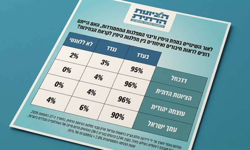 סמוטריץ' לוינטר: 90% ממצביעי עמך ישראל בעד איחוד