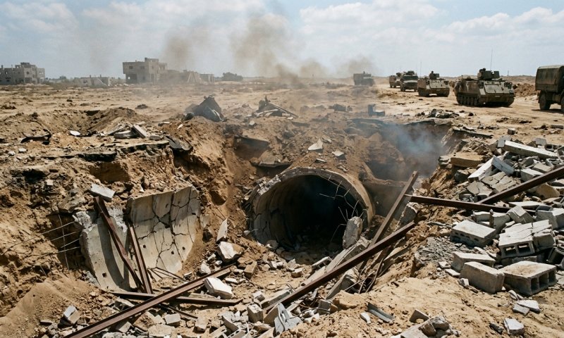 צה"ל השמיד מנהרת טרור באורך מאות מטרים בצפון עזה