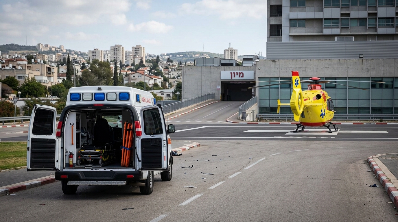 אישה בת 45 נפצעה קשה מפגיעת רכב בקריית מוצקין