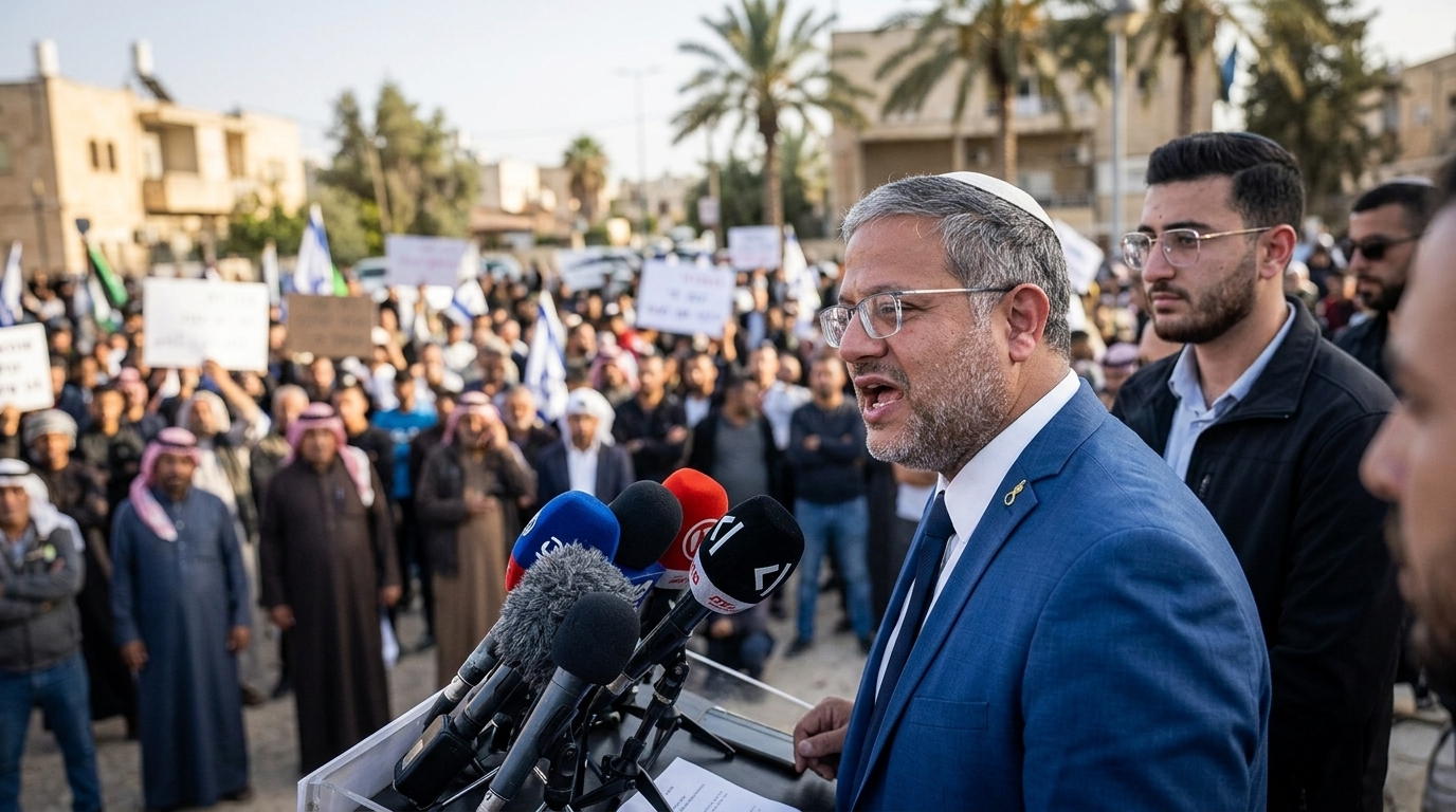 מאות בדואים הפגינו בבאר שבע נגד בן גביר: "שר שמתגאה שהוא הורס?"