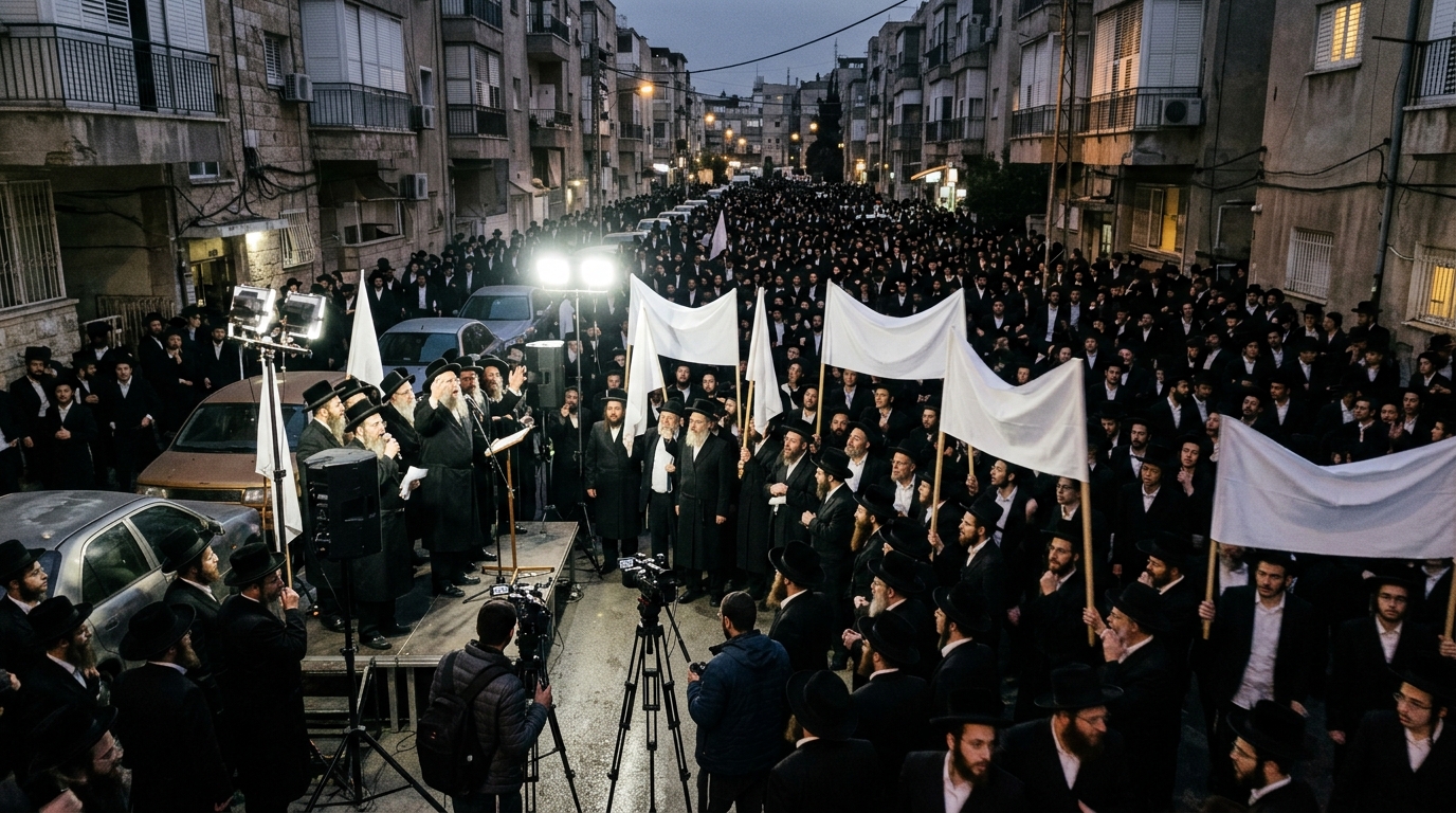 בני ברק: תהלוכה למען עריקים הפכה להשקת מפלגה חרדית