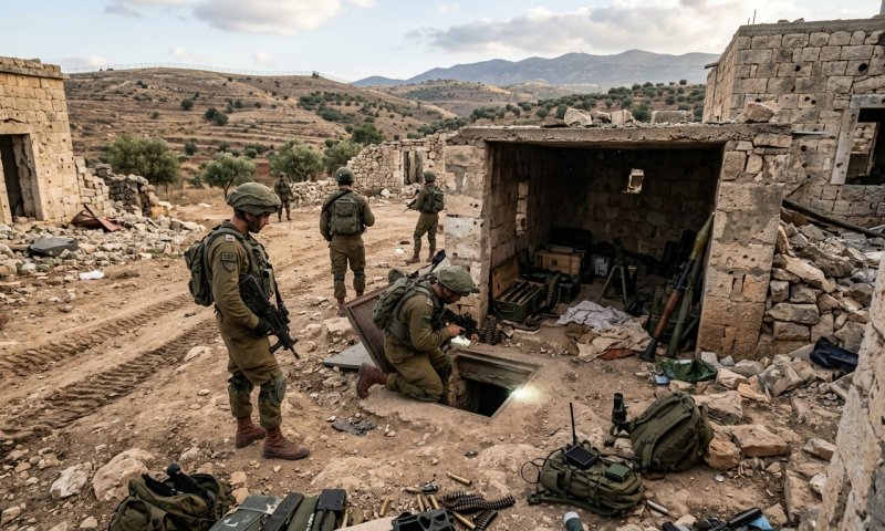 צה"ל טיהר תשתיות חיזבאללה בכפר אל-מנצורי בלבנון