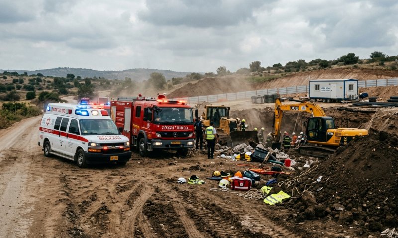 פועל בן 24 נלכד תחת תלולית עפר באתר בנייה - מצבו קשה