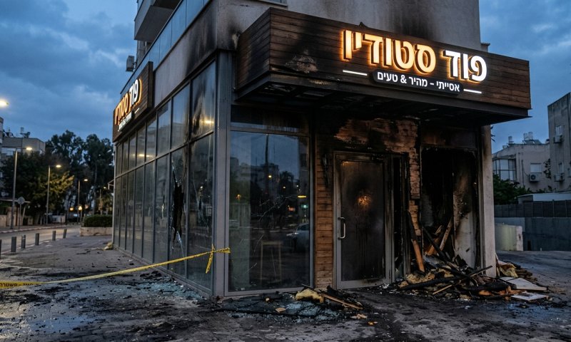 חשד לסכסוך פלילי: נעצר חשוד בהצתת מסעדת ג'אפניקה בגבעתיים