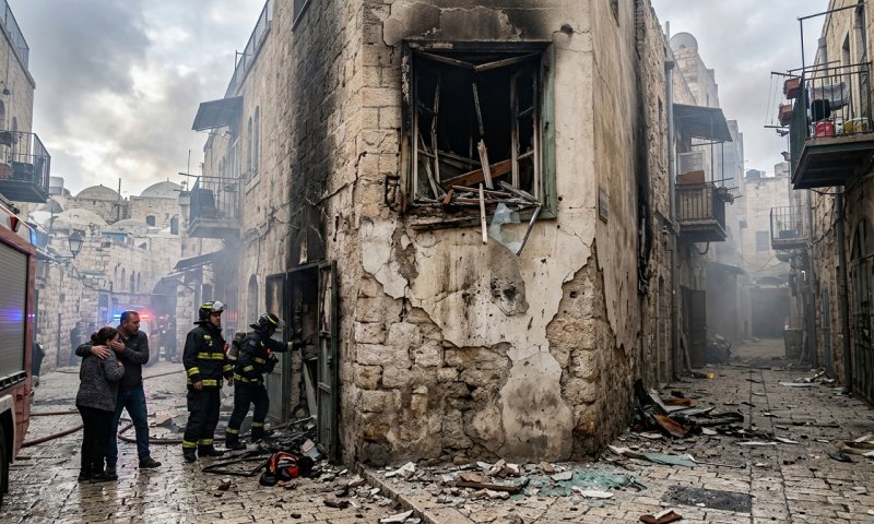 פיצוץ בלון גז בעיר העתיקה: אישה בת 80 נהרגה, גבר נוסף במצב קשה
