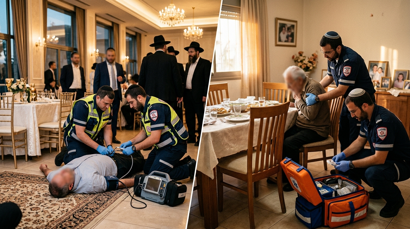 שני גברים הוחיו אחרי התמוטטות בבני ברק וחנק בבית שמש