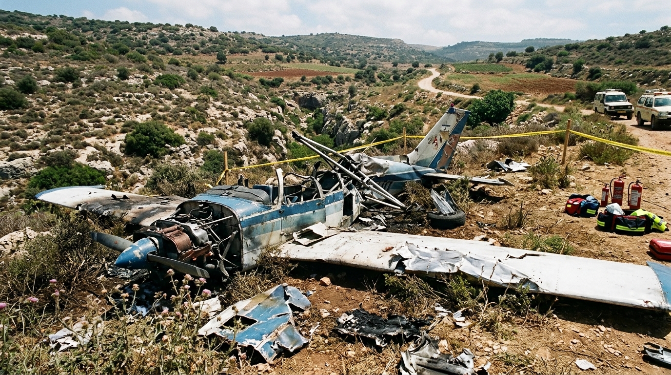 טייס קרב לשעבר נהרג בהתרסקות מטוס קל בוואדי ערה