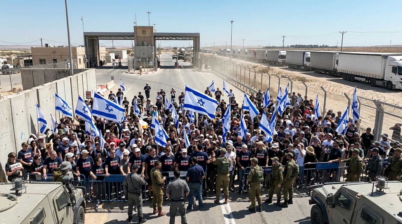 תושבי העוטף חסמו את כרם שלום, ארדן סולק מהבמה