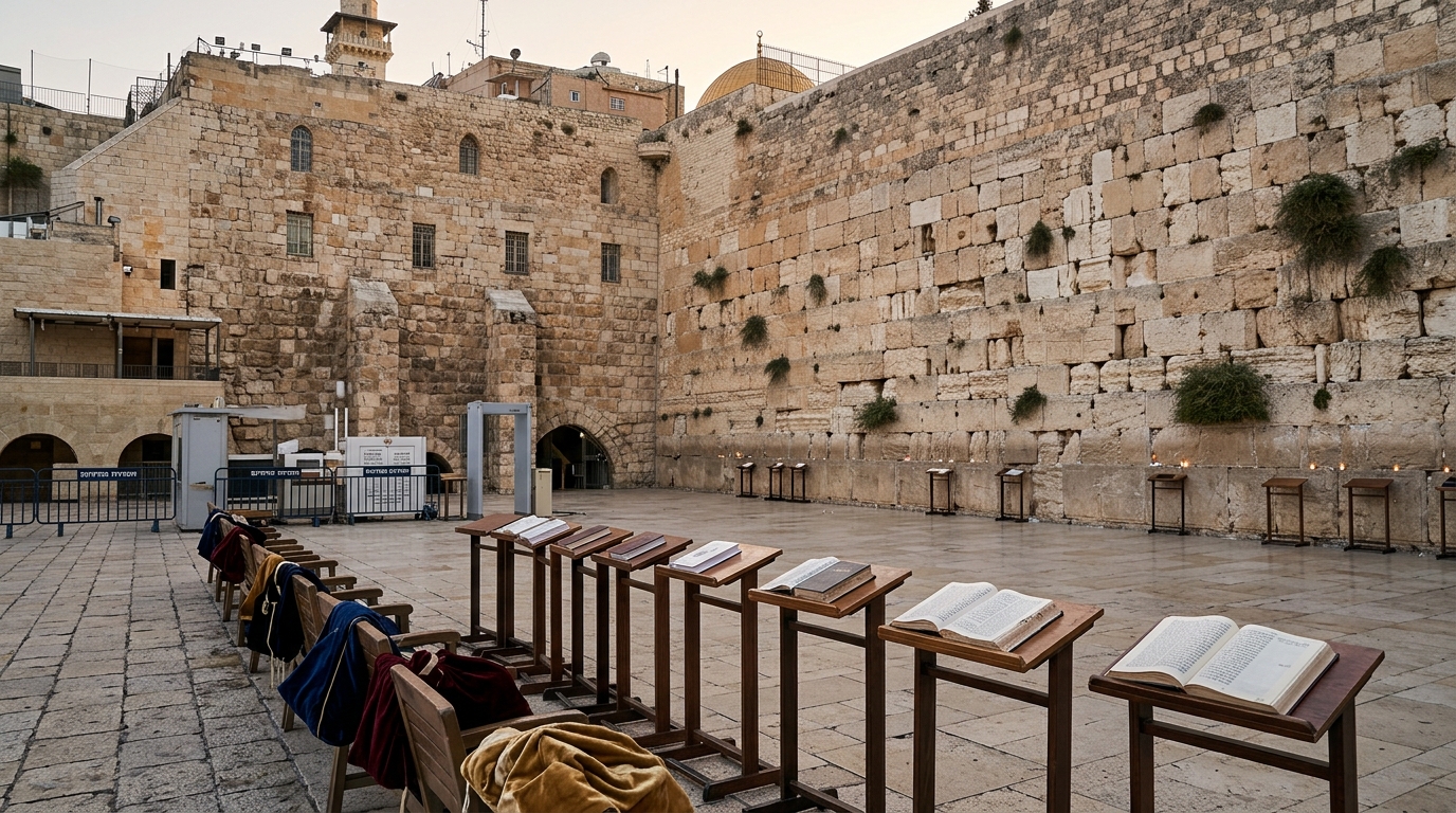 נתניהו התפלל בכותל וביקש שלום לחיילים לפני החג