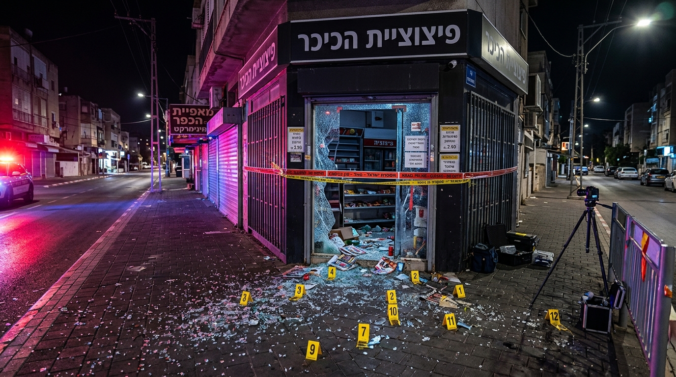 רימון הושלך לעבר קיוסק בקריית מוצקין, המשטרה חושדת ברקע פלילי
