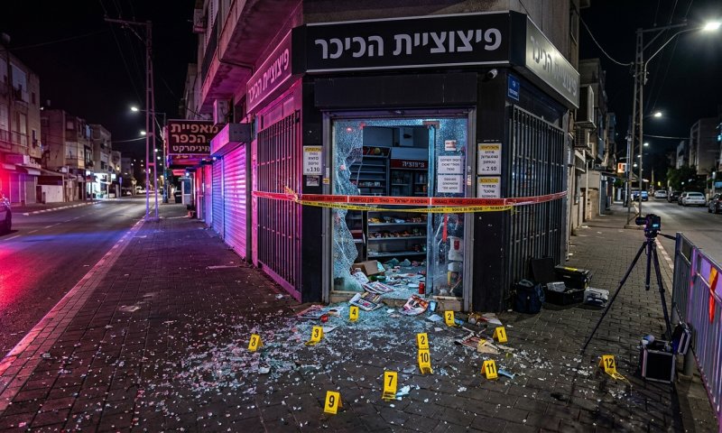 רימון הושלך לעבר קיוסק בקריית מוצקין, המשטרה חושדת ברקע פלילי