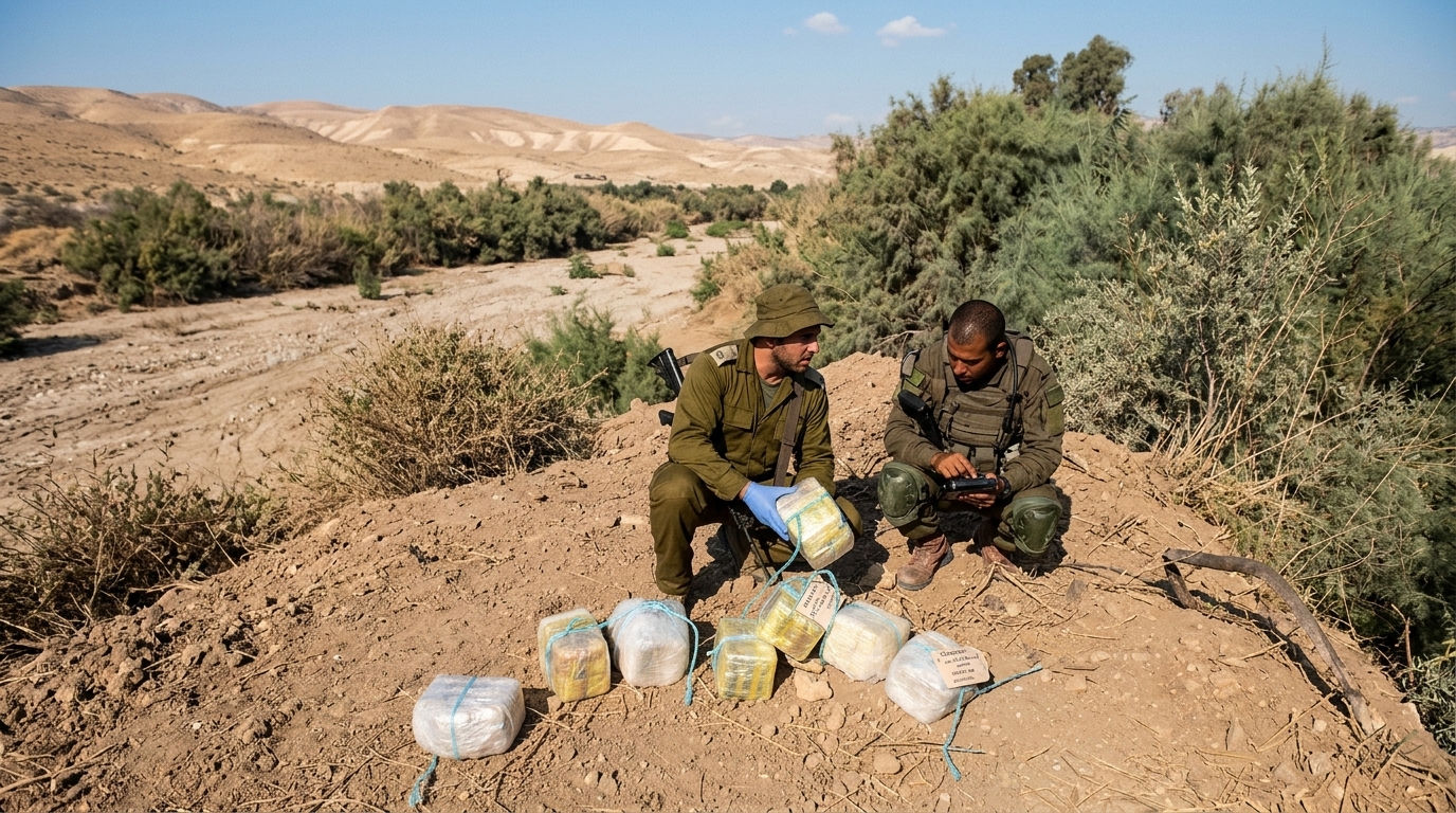 צה"ל סיכל הברחת סמים בשווי מיליוני שקלים בגבול ירדן
